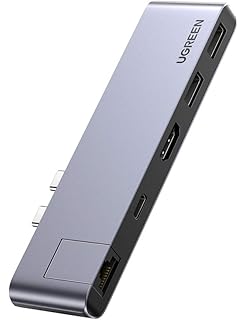 Adaptador HUB Macbook Pro USB-C Hdmi 4K RJ45 Thunderbolt 3