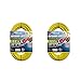 US Wire 12/3 SJTW 100-Foot Outdoor Lighted Extension Cord (Yellow, 2-Pack)