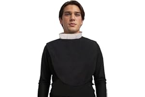 Auroeyfairy Priest Clergy Tab Collar Unisex Costume Pastor Bib Dickey for Clerical Shirt