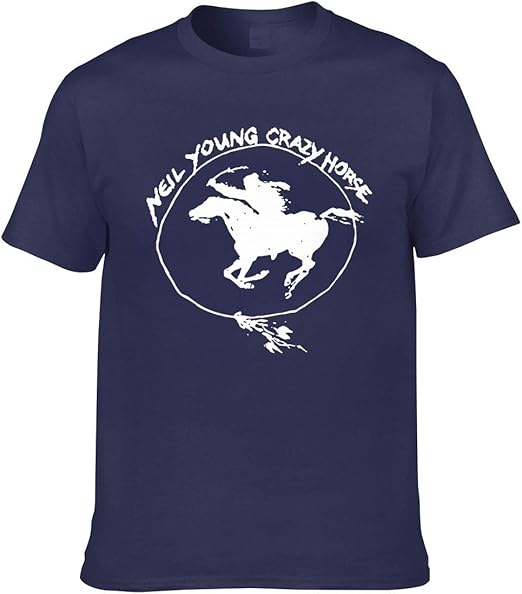 Neil Young Crazy Horse Logo - Camiseta de manga corta para hombre