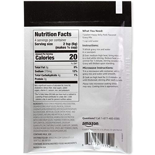 AMAZON BRAND – HAPPY BELLY PORK GRAVY MIX, 0.87 OUNCE (PACK OF 1)