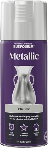 Rust-Oleum 400ml Brilliant Chrome Interior Metallic Spray Paint Quick Drying view 6