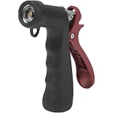 Industrial Nozzle - Heavy-Duty Hot or Cold Water Hose Nozzle, Enhanced Comfort & Durability (RedBlack)