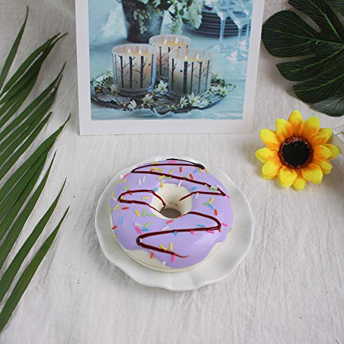 HongTu HT Simulation Food Artificial Fake Food Model Play Food Kids Toy Home Kitchen Party Decoration Store Market Display Photography Props, Color Random (Big Cream Doughnut) - Thumbnail 4