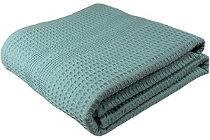 GILDEN TREE Waffle Bath Sheet Large Bath Towels Quick Dry Thin Body Towels, 40x80 Oversized Bath Towels for Adults, Classic Style (Seafoam)