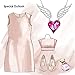 Special Outlook Love Heart Necklace - Angel Wings Rose Crystal Pendant Jewelry for Women and Girls