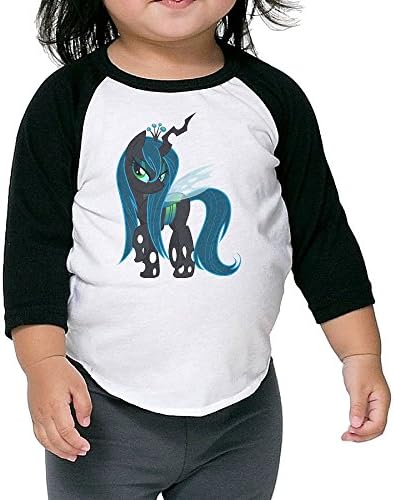 Baby Unisex 3/4 Sleeve Raglan My Little Pony Queen Chrysalis Baseball Shirts Tee
