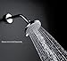 Purelux Shower Head 4 Inches Wall Mounted, 3 Spray Chrome Finish Showerhead, 5 Year Warranty