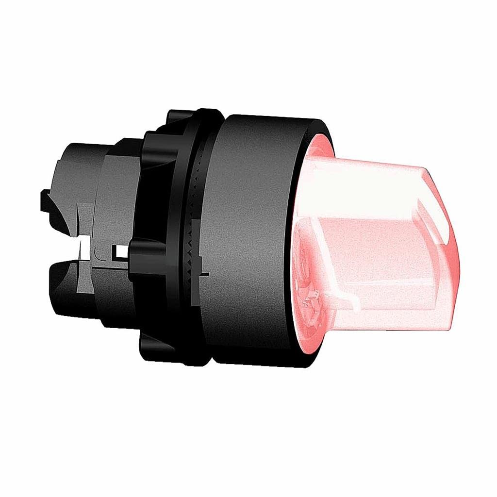 Schneider Electric Head for illuminated selector switch, Harmony XB5, grey plastic, green handle, 22 mm, universal LED, 3 positions, stay put