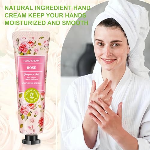 Crema de Manos 40 Pack, Set de Regalo Mujer Crema Manos, Mini Crema Manos con 10 Aromas, Crema Hidratante para Manos Secas y Agrietas,Regalo Mujer para Compañeras,Novia,Cumpleaños,Navidad,San Valentín