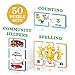 3-in-1 Educational Puzzles for Kids Toys Gift Set. 50 Pieces Puzzle for Boys/Girls Preschool Children, Toddler Ages 4, 5, 6 and up- 8-Year-Old. Learning, Counting, Spelling, Numbers, Community Helpers