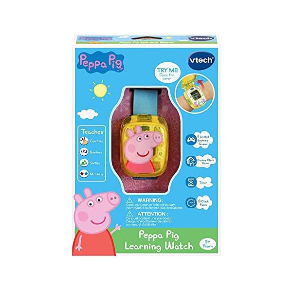 Vtech Peppa Pig Watch, Interactive Preschool Learning Toy with Numbers, Shapes and More for Toddlers, Electronic Toy For…