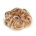 Rosette 100% Human Hair Scrunchie Extensions Curly Messy Donut Hair Chignons(Blonde)