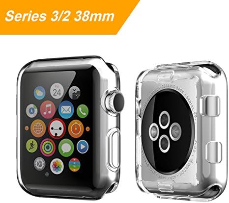 Apple Watch 3 Case, Apple Watch Screen Protector, AusKit HD Clear Ultra-thin Cover TPU All-around Protective Case 0.3mm for Apple Watch Series 3 and Series 2 (Clear, 38mm)