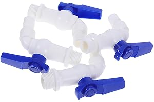 VILLCASE 4pcs Plastic Hose Bib Valve Quick Opening Water Tap for Outdoor Garden and Washing Machine, 1/2 Water Stop Regulatin