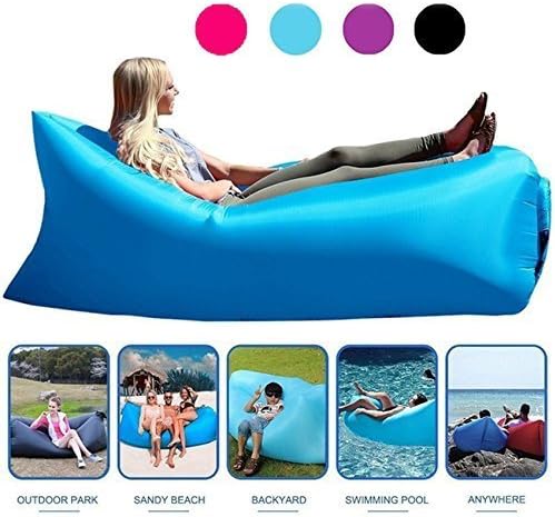 Alfa Mart Camping Lounger Sofa Inflatable Sleeping Bag Beach Hangout Lazy Air Bed