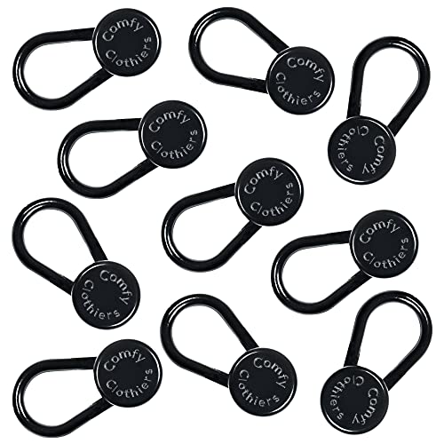 Comfy Clothiers Pants Button Extenders (10-pack) Waist Extenders for Men & Women's Slacks, Pants, Shorts and Skirts