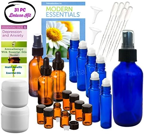 Loving Essential Oils Deluxe Kit for Aromatherapy with Essential Oil Guide Reference Material (31 piece)