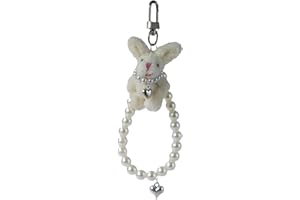 Cute Plush Charm Keychain Sweet Heart Pearl Phone Chain Car Keyring Bag Pendant Backpack Decoration Women Jewelry Keychain Sm