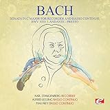 SONATA C MAJOR FOR RECORDER AND BASSO CONTINUO BWV image