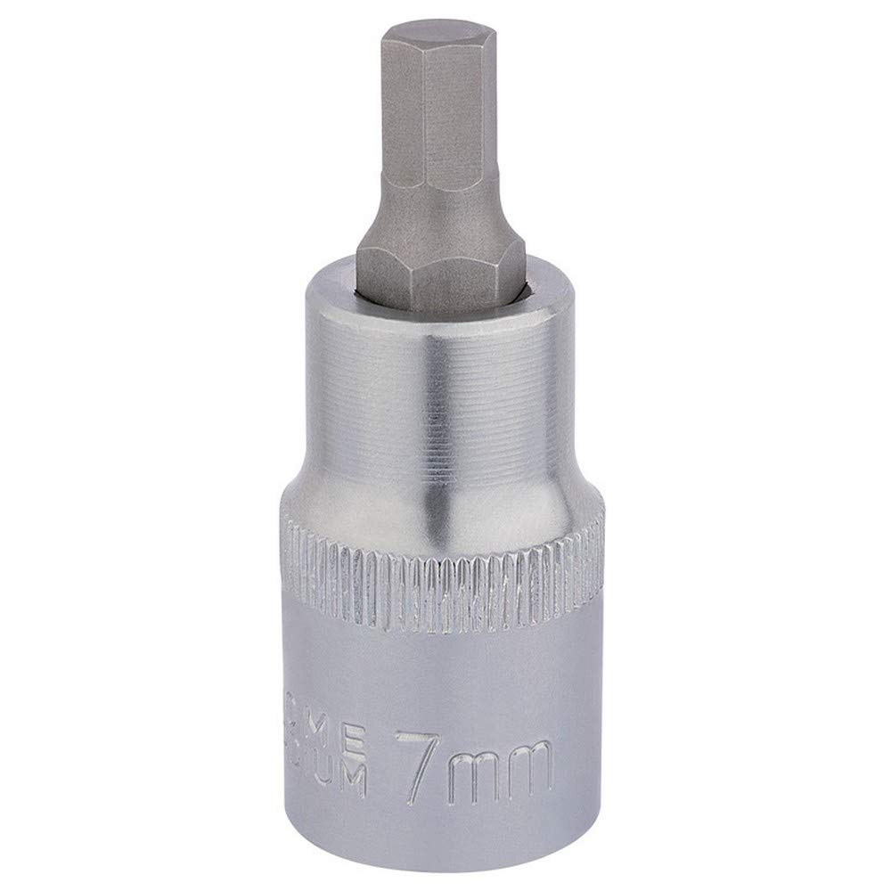 Draper 16300 1/2-Inch Square Drive Metric 7 mm Tip Hexagonal Socket Bit