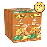 Annie's Shells & Aged Cheddar Macaroni and Cheese, Mac and Cheese (Pack of 12)