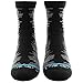 adidas Men's High Quarter Socks (2 Pack), Black/Onix Grey/Solar Blue, Men's Shoe 6-12