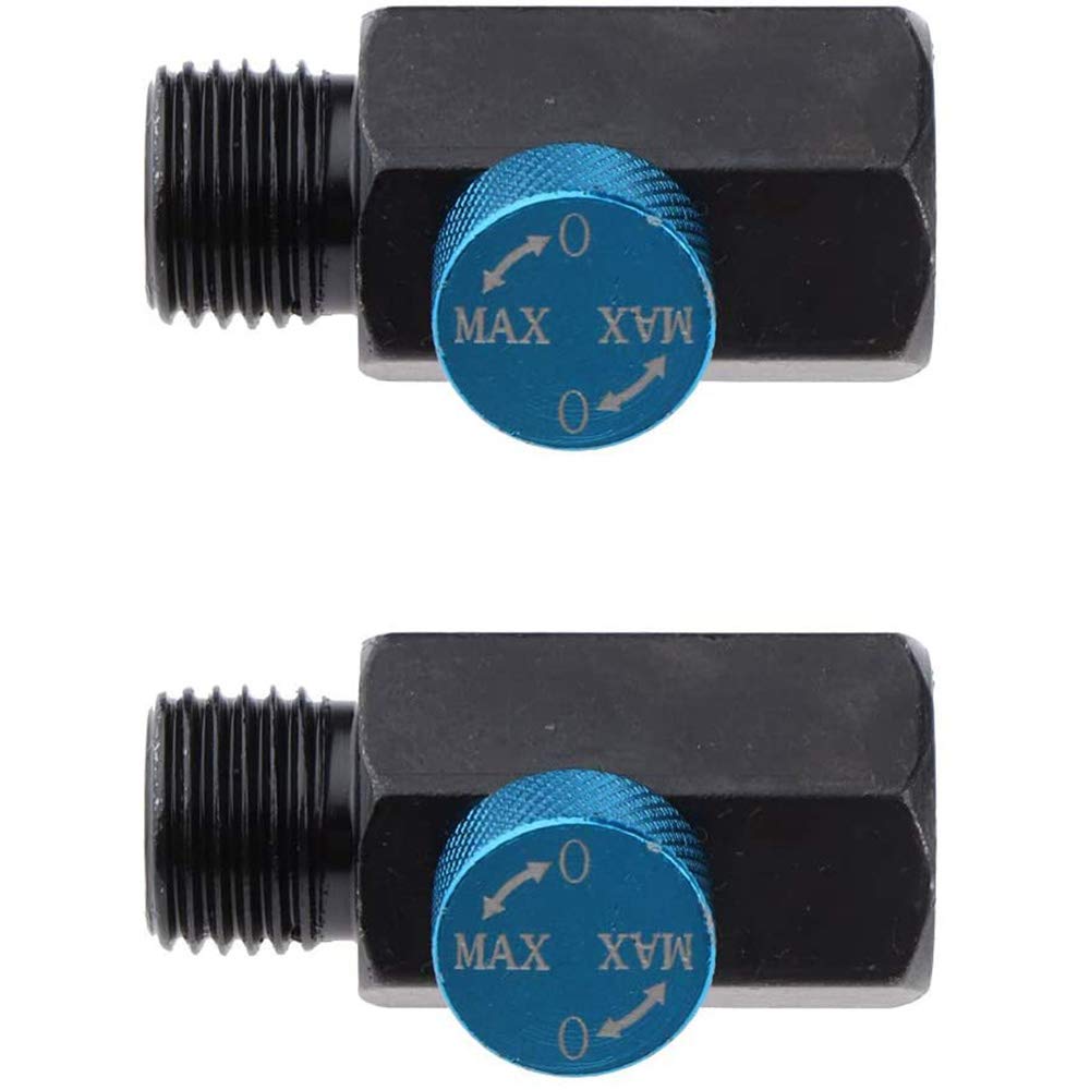 POFET 2pcs 1/4 NPT Inline Regulator Solid Steel Compressed Air Pressure Valve Tool