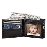 Mens Wallet by Moseeg Super Premium Full Grain Leather With RFID Protection