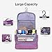Travel Hanging Toiletry Bag, Portable Waterproof Cosmetic Travel Bag with Hanging Hook Dry and Wet Depart for Men, Women(Purple)