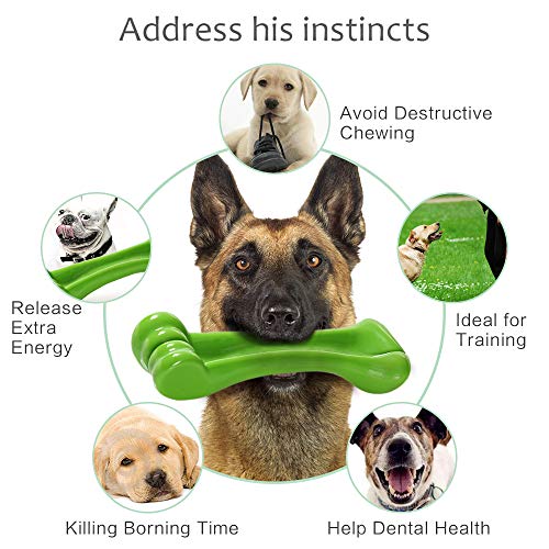 Lemcrvas Dog Chew Toys for Aggressive Chewers, Durable Interactive Dog Bone Toys for Large Medium Dogs