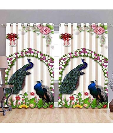 Buy Jc Home Furnishing Digital 3d Printed Peacock Design 4x7ft
