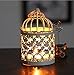 niceEshop(TM) Metal Votive Candle Holder Hanging Lantern Home Centerpiece (White,Random Pattern)
