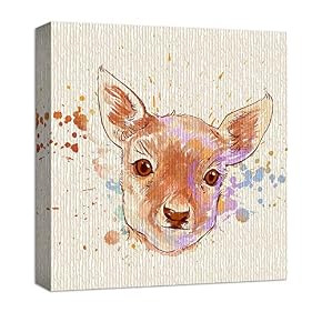 Canvas Wall Art Cute Abstract Animals...