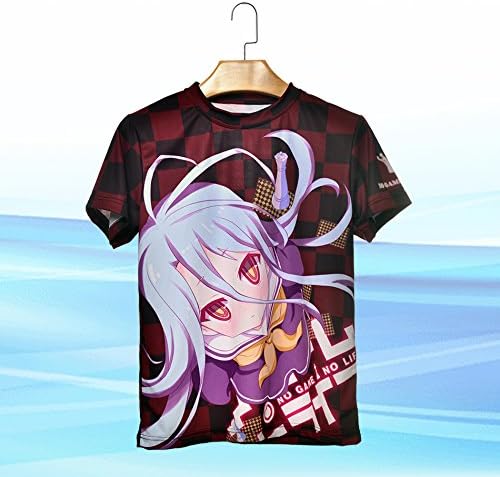 Amazon コスプレ オリジナル ノーゲーム ノーライフ 白 しろ 紳士 運動 ラウンドネック カラー テーマ 半袖tシャツ サイズ選択可 No Game No Life S 衣長66cm 肩幅44cm 身長目安160 165cm コスプレ 仮装 通販