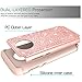 Moto G6 Case with Tempered Glass Screen Protector [2 Pack] for Girls Women, LeYi Glitter Sparkly Bling Dual Layer Hybrid Shockproof Protective Phone Case for Motorola G (6th Generation) TP Rose Gold
