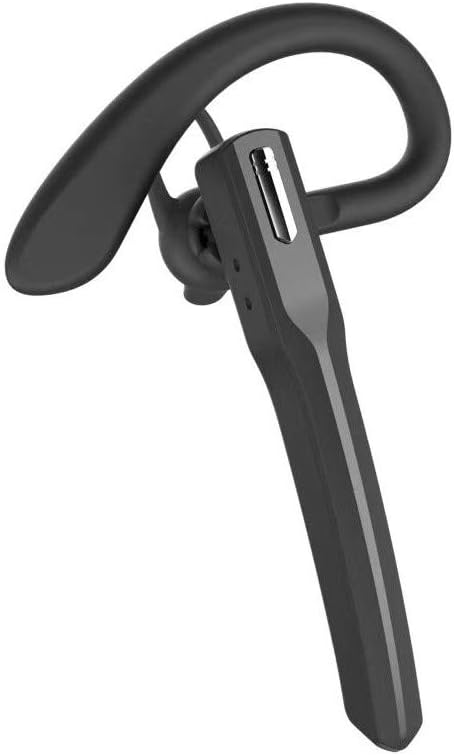 Bluetooth Headset V5.0 Wireless Earphone 16H Playtime, Single Earhook Business Headphone Earbud with Microphone Clear Call Noise Cancelling Hands-Free Bluetooth Earpiece with Volume Control (Black)