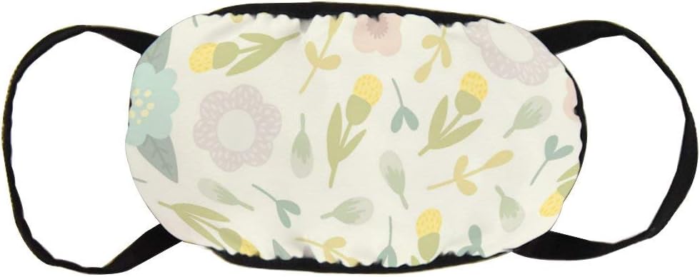 DKISEE Cute Floral Seamless Cotton Mouth Mask, Washable Reusuable Face Covering Dust Mask Outdoor Protective Face Cover for Men and Women, 9.1x4.7 Inch