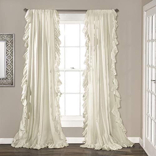 Amazon Com Lush Decor Reyna Ivory Window Panel Curtain Set