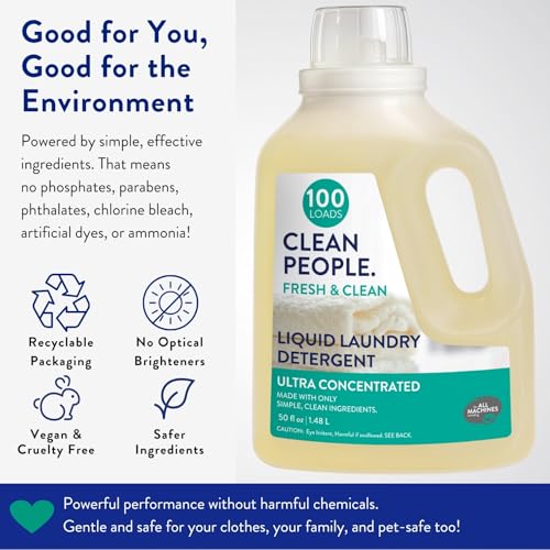 The Clean People Liquid Laundry Detergent - Recyclable Packaging, Stain Fighting - photo 9
