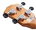 YMC TP-UK Series 4pcs Ukulele Tuning Pegs 2L2R Chrome Machine Heads Tuners for Ukuele with Pick, (Chrome with black buttons Handle)