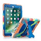 ACEGUARDER iPad 5th/6th Generation Cases, iPad 2018 Case, iPad 9.7 Inch Case, Hybrid Shockproof Rugged Drop Protection Cover Built with Kickstand No Screen Protector Included(Ice/blue)