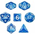 Wiz Dice 7-teiliges Würfel-Set In Grün – Inklusive Samtbeutel