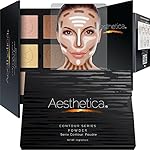 Aesthetica Cosmetics Contour and Highlighting Powder Foundation Palette / Contouring Makeup Kit; Easy-to-Follow, Step-by-Step Instructions Included