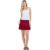 Azules Women’s Flowy Flared Mini Skirt – Stretchy A-Line Skater Skirt, Casual Versatile Basic Short Skirt