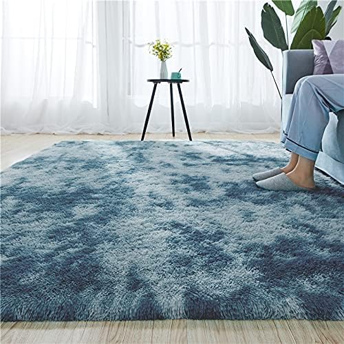 Rugs, Pads & Protectors - Super Soft Kids Room Nursery Rug 5.3x6.6 Area Rug for Bedroom Decor Living Room Kitchen Non-Slip Plush Fluffy Comfy Babys Care Crawling Carpet Blue