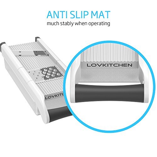 Vegetable & Fruit Grater & Julienne Slicer with 3 Stainless Steel Blades & Storage Container