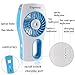 Topwell USB Mini Misting Fan Built-in Rechargeable Misting Fan Handheld Personal Cooling Mist Humidifier for Home Office and Travel (Blue)