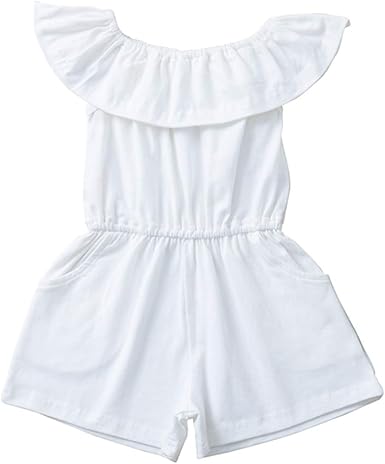 baby girl off the shoulder romper
