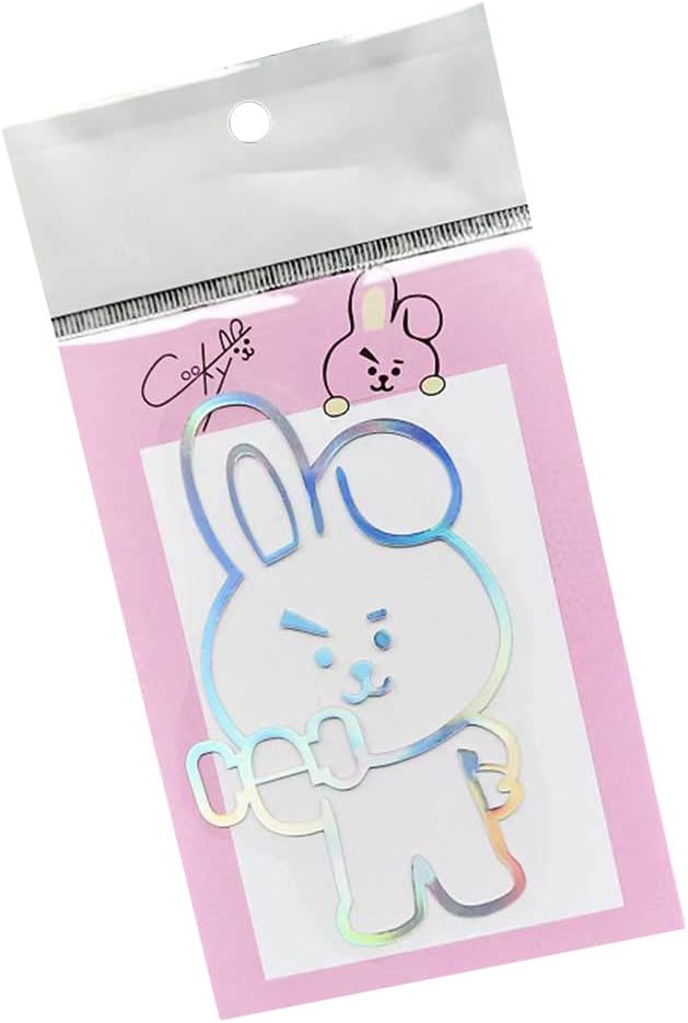 Yuxareen Kpop BTS Same Paragraph Cartoon Shape Laser Colorful Stickers Fashion Mobile Phone Stickers Refrigerator Stickers Luggage Stickers A.R.M.Y Hot Gift(Jungkook)